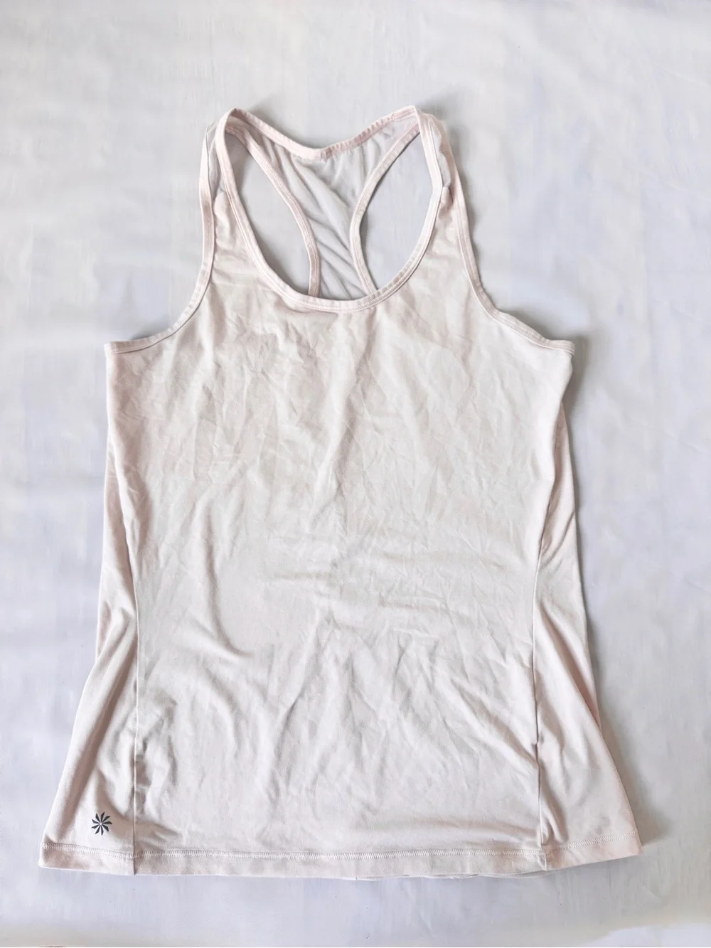 Athleta Racerback Tank Tops Mesh Back Light Blue Blush Pink Size XS Lot of 2